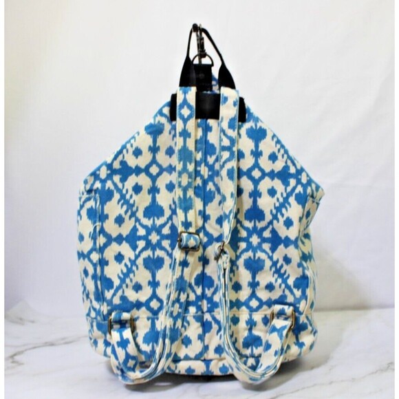 Kavu Free Range Backpack Blue White Aztec Design Outdoor main image 4